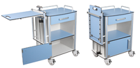 Patient hospitalier HPL étanche ignifuge Table de rangement de chevet armoire casier pour traitement médical avec roulettes utilisation en extérieur