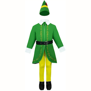 Nuevo Disfraz Navideño Infantil para Fiestas de Disfraces, Traje de Papá Noel Verde y Rosa para Niños y Niñas, Disfraz de Buddy the Elf para Niños - Product Image 1