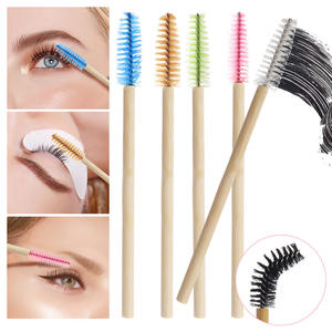 Applicateur de mascara jetable en nylon avec manche en bambou pour extensions de cils, brosse à cils, spoolie pour cils - Product Image 5