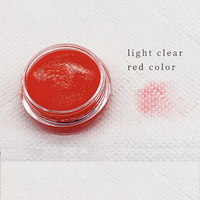 Mini bálsamo labial transparente para niños, bálsamo de labios orgánico y vegano, color rojo claro, para belleza