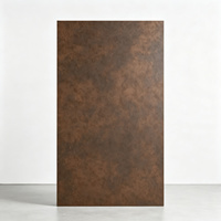 Dalle en pierre frittée métallique dorée imprimée 1200x2700mm 6mm, carrelage en porcelaine mat pour façade murale, décoration industrielle rétro