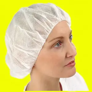 Disposable PP Nonwoven Bouffant Hair Net Single Elastic Nets Food Safety Industry Beard Hairnet Salon Clip Cap