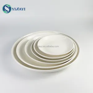 JiuWANG chaozhou vente en gros de plats en céramique blanche vaisselle de restaurant ensembles de dîner assiettes blancs dore en tonnes en vrac