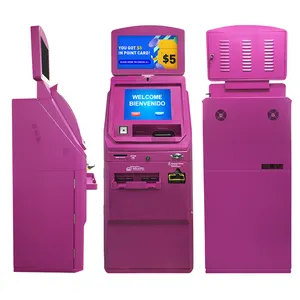 Quiosco de pago automático, aceptador de efectivo y monedas, quiosco de cajero automático personalizado que funciona con monedas