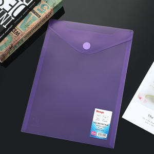 Bán buôn PP trong suốt A4 tập tin văn phòng túi với cho Velcro Fastener lưu trữ không thấm nước Túi Hợp Đồng Trong Kho màu - Product Image 1