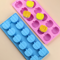 12 cavités Silicone citrouille forme moules Silicone gâteau chocolat cuisson moule bricolage à la main bonbons Biscuit outil glaçon plateau moules
