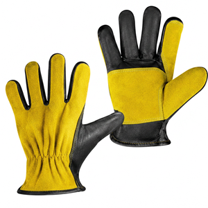 Professional Leather Welder <b>Gloves</b> with <b>Long</b> Cuff and Thumb Reinforcement Flame Resistant Leather Welding <b>Gloves</b> - Product Image 4