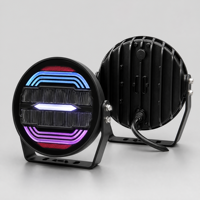Phare de travail LED rond de 7 pouces 100W, haute luminosité, tout-terrain, avec DRL RGB dynamique, 12V 24V pour SUV, Jeep, camion, VTT