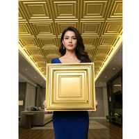 Beyaz PVC Ayna Duvar Paneli 50x50cm Kare 3D Geometrik Nem Geçirmez Modern Dekoratif İç Mekanlar İçin Arka Plan