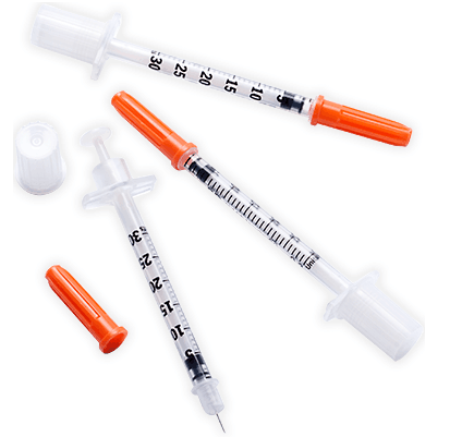 insuline syringe 1ml integrated needle 100IU