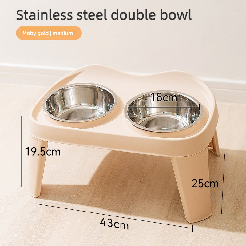 Mobikin medium stainless steel double bowl upgraded stability