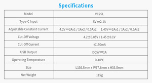 XTAR VC2SL AAAA/AAA/AA/A/SC/C/D Nimh Li-Ionen-Lithium Ladegerät Typ C - Product Image 6