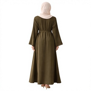 Vestido Abaya Formal para Mujer, con Cuentas, Hecho a Mano, Étnico, Ligero, MAXI, de Manga Larga, para Fiesta Musulmana - Product Image 2