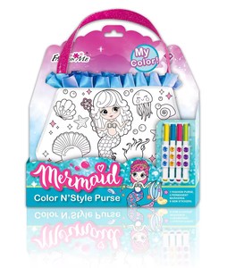 Bambini personalizzati che disegnano la piccola borsa creativa della <span class=keywords><strong>sirena</strong></span> <span class=keywords><strong>di</strong></span> trucco per il viaggio dei bambini che dipingono il regalo delle ragazze - Product Image 6