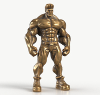 Benutzer definierte Poly resin Souvenir Muscular Man Trophy