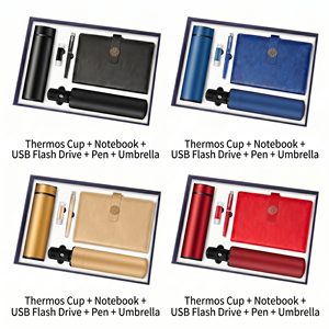 Factory Direct Corporate Gift <b>Set</b> with Thermos <b>Notebook</b> Pen USB Flash Drive Umbrella Bulk Wholesale Custom Logo for Business - Product Image 2