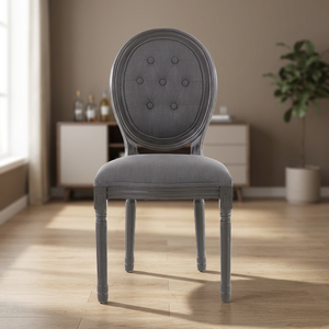 Chaises de salle à manger contemporaines en bois de chêne massif faites à la main, écologiques, avec pieds tournés et revêtement en velours doré, prix de gros - Product Image 6