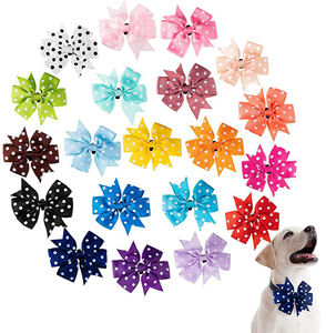 Corbata de lazo para collar de perro con lunares, accesorios de adorno para mascotas, lazo de primavera para el aseo de gatos y perros. - Product Image 6