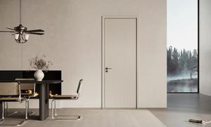 Fabbrica Cinese di Porte WPC: Porte Interne Moderne Grigie a Tutta Altezza Impermeabili per Camera da Letto e Sala da Pranzo con Telaio e Ferramenta - Product Image 4
