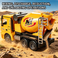 Camion malaxeur à béton électrique télécommandé pour enfants, jouet de simulation d'engin de construction avec LED, voitures télécommandées pour enfants