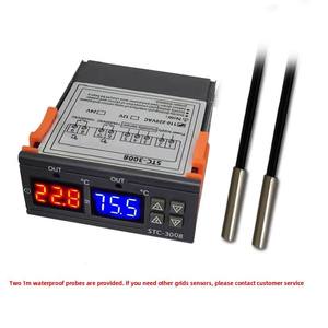 Thermostat numérique à double commande STC-3008 avec affichage intelligent et interrupteur de réglage de température double, modules LCD - Product Image 1