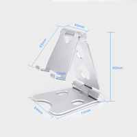 Soporte Plegable Ajustable en Altura para Teléfono Móvil y Tableta, Mini Soporte de Escritorio para Teléfono Celular con Doble Soporte y Logotipo Personalizado