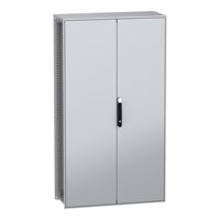 NSYSFN1810402D Armoire de sol à 2 portes, acier galvanisé, IP55, noir, gris, 1000mm x 400mm 1800mm, série PanelSeT SFN