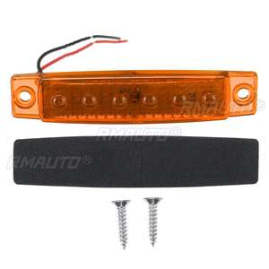 10 pièces Feux LED externes 24V pour voiture, 6 LED, pour bus, camion, poids lourd, feux de freinage latéraux/arrière, feux de position, feux de signalisation, feux de remorque, feux arrière - Product Image 3