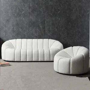 Cahaya Mewah Berbentuk Khusus Kursi Sofa Modern Sederhana Domba Kain Beludru Single Double Triple Ruang Tamu Kamar Tidur Sofa