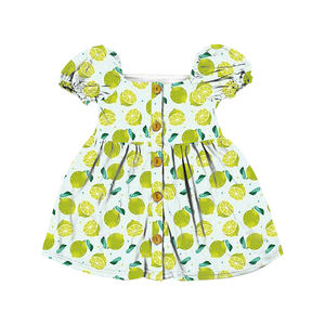 Vestido de Verano Blanco con Estampado de Margaritas de Yiwu Yiyuan para Bebés y Niñas Pequeñas, Vestido Camisero con Botones, Vestidos Infantiles de Boutique - Product Image 5