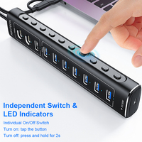 OEM USB 3.1 GEN 2 Multiport 11 en 1 Station d'accueil Splitter Usbc Hubs Adaptateur PD 20w Chargeur Power Type-c USB C HUB Pour Ordinateur Portable