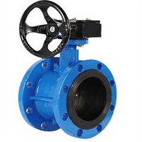 Vanne papillon manuelle en fonte ductile, applicable aux fluides moyens, turbine hydraulique, vanne papillon à bride