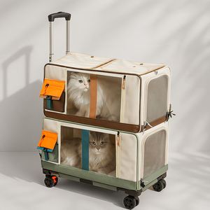 Sac de <span class=keywords><strong>transport</strong></span> portable HMG deux-en-un pour animaux de compagnie Sac à dos pour poussette de <span class=keywords><strong>chat</strong></span> Étui de voyage multifonctionnel avec fermeture à glissière Ensemble de <span class=keywords><strong>transport</strong></span> pour animaux de compagnie - Product Image 6