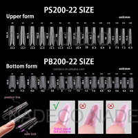 Kit de formes à ongles en gel Sandwich, 15 tailles, réutilisables, forme cercueil, pour extension d'ongles, gel de construction, formes doubles, pas besoin de formes en papier