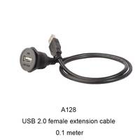 Cable de Extensión Industrial USB 2.0 Lshitech con Conector de Aviación de Nylon, 0.1-1m, Tipo D, Macho/Hembra, Montaje en Panel, Conector DC