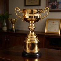 Trophée en métal personnalisé JINZUN pour événements sportifs, or/argent, grand format, trophée en métal de qualité supérieure, récompense de compétition, cadeau pour champion