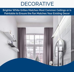 ETL Certified 8 Inches <b>Quiet</b> Bathroom Exhaust <b>Fan</b> Ceiling Mounted Home Restroom Ventilation <b>Fan</b> for Household Use - Product Image 4