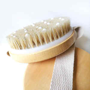 <span class=keywords><strong>Cepillo</strong></span> Corporal de Madera Natural Redondo de Lujo para Baño, Húmedo/Seco, para Limpieza y Exfoliación, con Cerdas de Jabalí, para <span class=keywords><strong>Ducha</strong></span> - Product Image 4