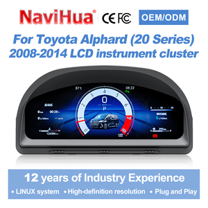 หน้าปัดดิจิตอล Navihua สำหรับรถยนต์ ระบบ Linux จอ LCD รองรับ Carplay สำหรับ Toyota Alphard ซีรีส์ 20 ปี 2008-2014 - Product Image 1