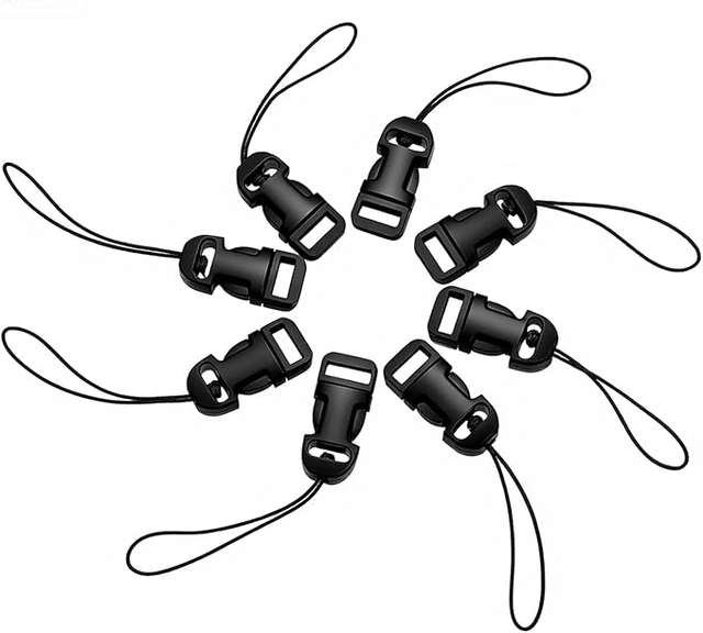 10mm Camera Wrist Strap with Quick Release Buckle Adjustment Side Plastic Buckle QD Loops Connector Adapter Camera Lanyard Clip