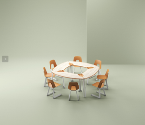 Dome trao đổi lưỡi liềm nội thất trường học thiết kế hiện đại sinh viên bảng MDF PP thép lớp học thoải mái bàn - Product Image 3