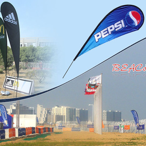 Biểu Tượng Tùy Chỉnh Đôi Bên Thăng Hoa In Quảng Cáo Ngoài Trời Triển lãm Bay Teardrop Bãi Biển Lông Cờ Biểu Ngữ - Product Image 2