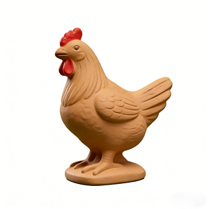 Estatua de Gallina Roja Marrón de Tamaño Real, Animal de Granja - Product Image 1