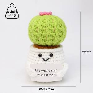 Ornements artisanaux en <span class=keywords><strong>crochet</strong></span> de tournesol pour la Saint-Valentin, motifs abeille en fil fait main, pour le soutien émotionnel et l'encouragement - Product Image 3