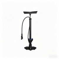 Pompe à air numérique Worldcycle AIR5E, corps en alliage d'aluminium et tuyau EPDM pour VTT et vélo de route