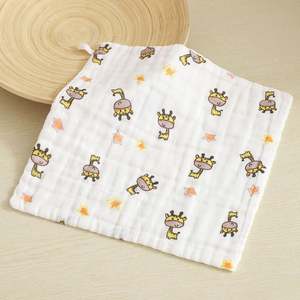 Customize <b>Baby</b> Towel and Face <b>Cloths</b> Multi-Function for Newborn <b>Babies</b> Super Soft and Absorbent <b>Muslin</b> Washcloths 25X25cm - Product Image 6