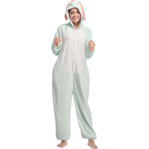 Gran oferta, mono de franela de lana para mujer, estampado de <span class=keywords><strong>conejo</strong></span>, Animal de dibujos animados coloridos para <span class=keywords><strong>Kigurumi</strong></span>, ropa de dormir, trajes de pijama informales, 3 uds. - Product Image 2