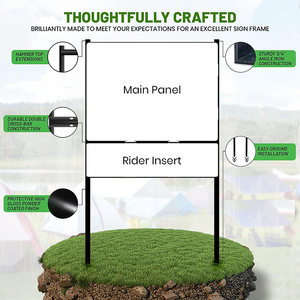 Jh-mech dấu hiệu sân bất động sản với người lái 24x30 trượt trong khung kim loại H bền và ổn định - Product Image 2