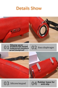 Enceinte Bluetooth sans fil TG189 7W*2, mini enceinte portable, boîte à son <span class=keywords><strong>S</strong></span> Belt, multifonctionnelle, étanche IPX4, subwoofer pour extérieur - Product Image 5