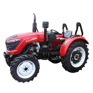 Mini Trator 55pk Landbouwtrekker 4wd Kleine 4X4 Farm Tractor Op Wielen